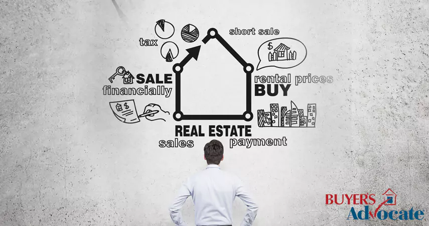 An illustration showcasing the key differences between real estate agents and buyer's agents.