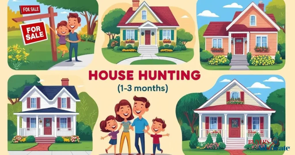 A person browsing online listings during the house hunting phase, excited about the home buying process.