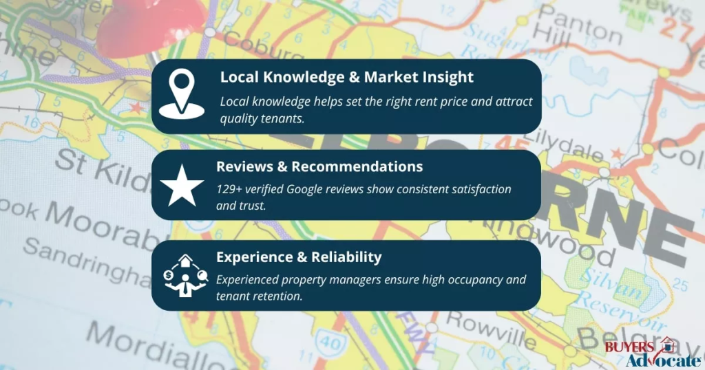 Researching local property managers in Melbourne.