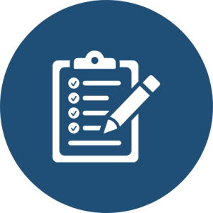 Clipboard icon representing property due diligence and evaluation checks before purchase