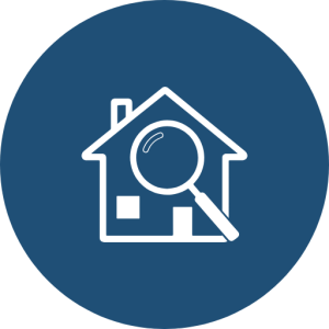 Magnifying glass icon representing property search and shortlisted buying opportunities