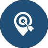 Target icon representing a tailored property buying strategy
